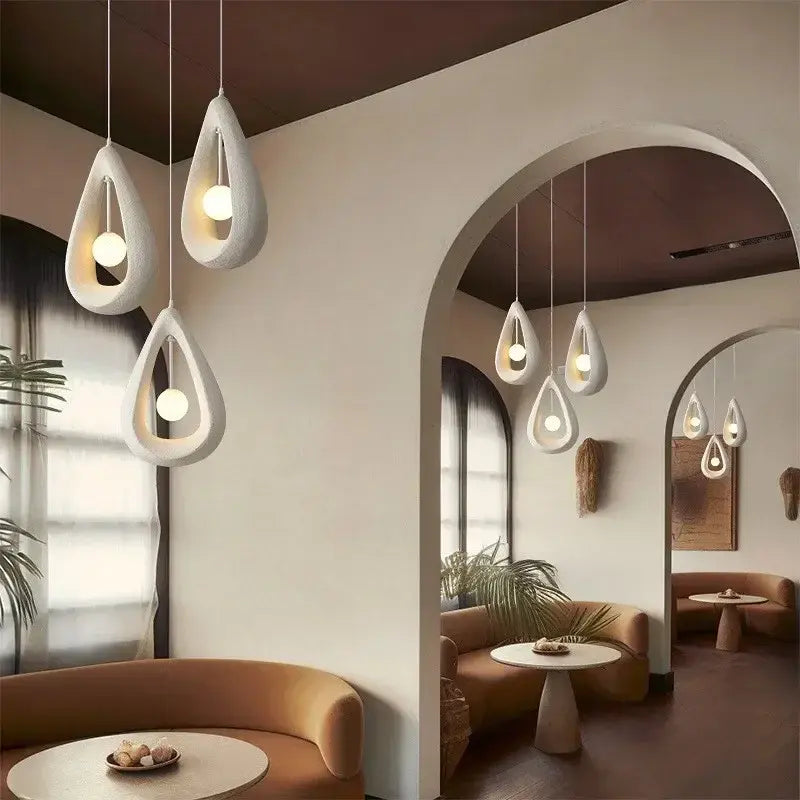 Wabi Sabi hanglamp met maanbol | Japandi