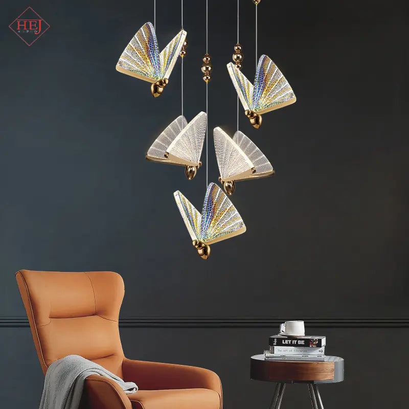 Modern Minimalist Butterfly Pendant Light for Dining Room
