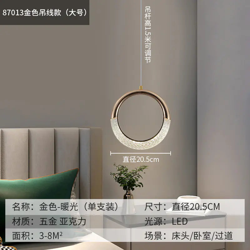 Nordic-Style Minimalist Pendant Light for Bedroom