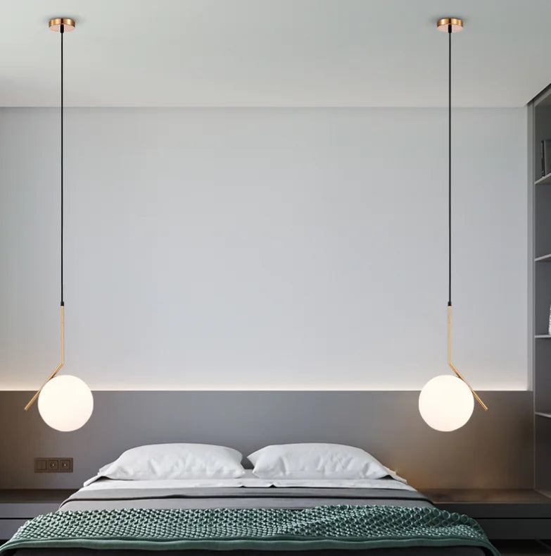 Modern Nordic Glass Ball Pendant Light for Dining Room