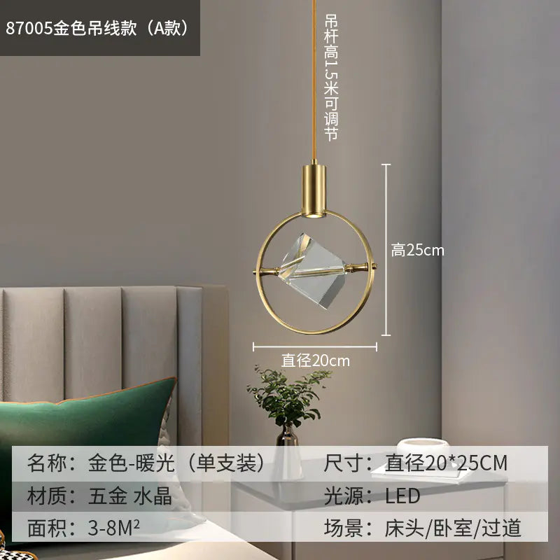 Nordic-Style Minimalist Pendant Light for Bedroom