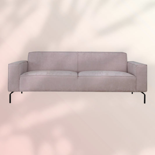 3-zitsbank Kansas stof gemêleerd roze