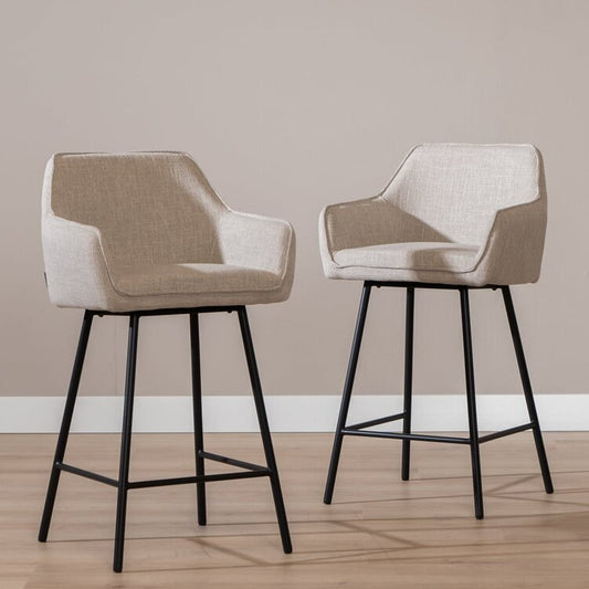 Barkruk Ciara linnen taupe 65-78 cm