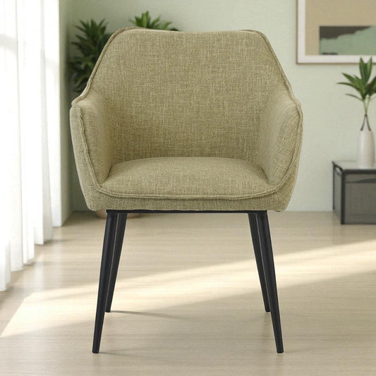 Eetkamerstoel Ciara linnen olijfgroen