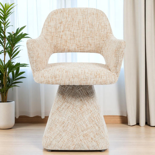 Eetkamerstoel Josh draaibaar chenille beige