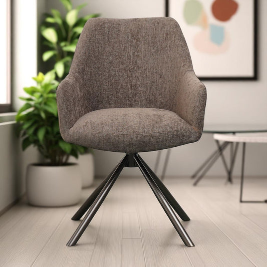 Eetkamerstoel Kay draaibaar bruin