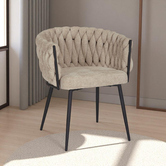 Eetkamerstoel River chenille beige