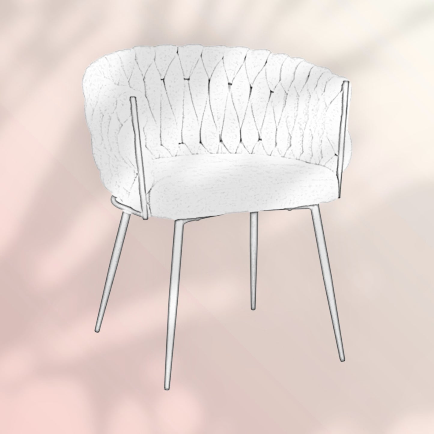 Eetkamerstoel River chenille beige