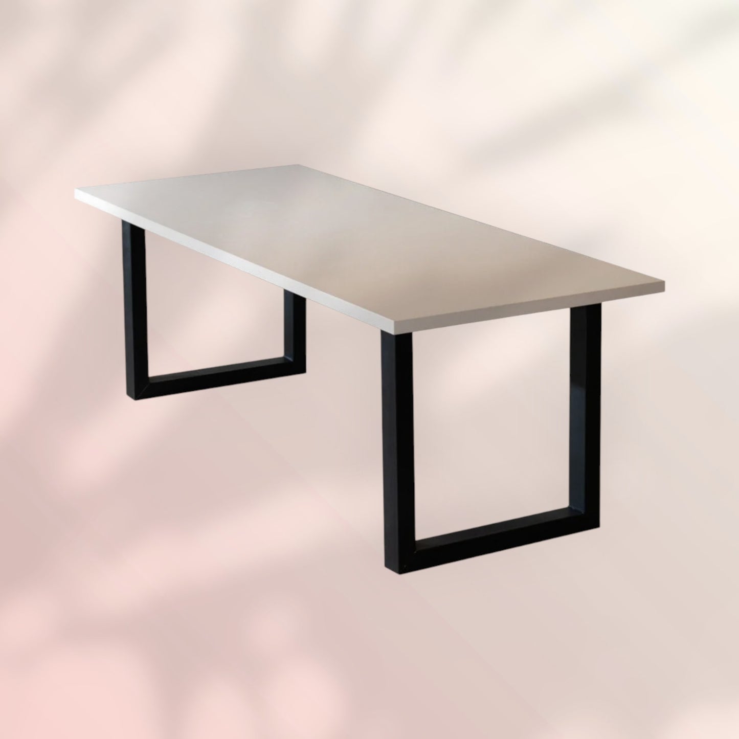 Eettafel Alec melamine beige 220 x 90 cm