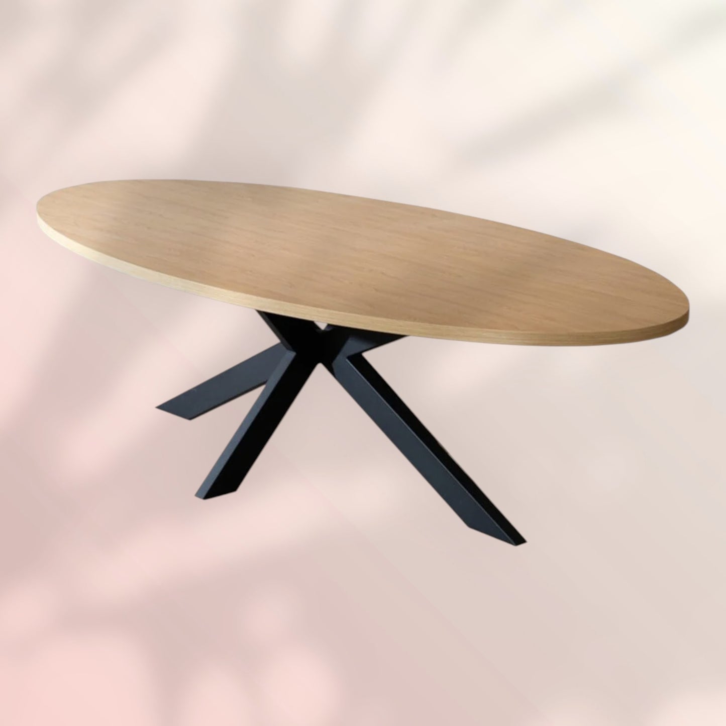 Eettafel Carl melamine eiken ovaal 270 x 130 cm