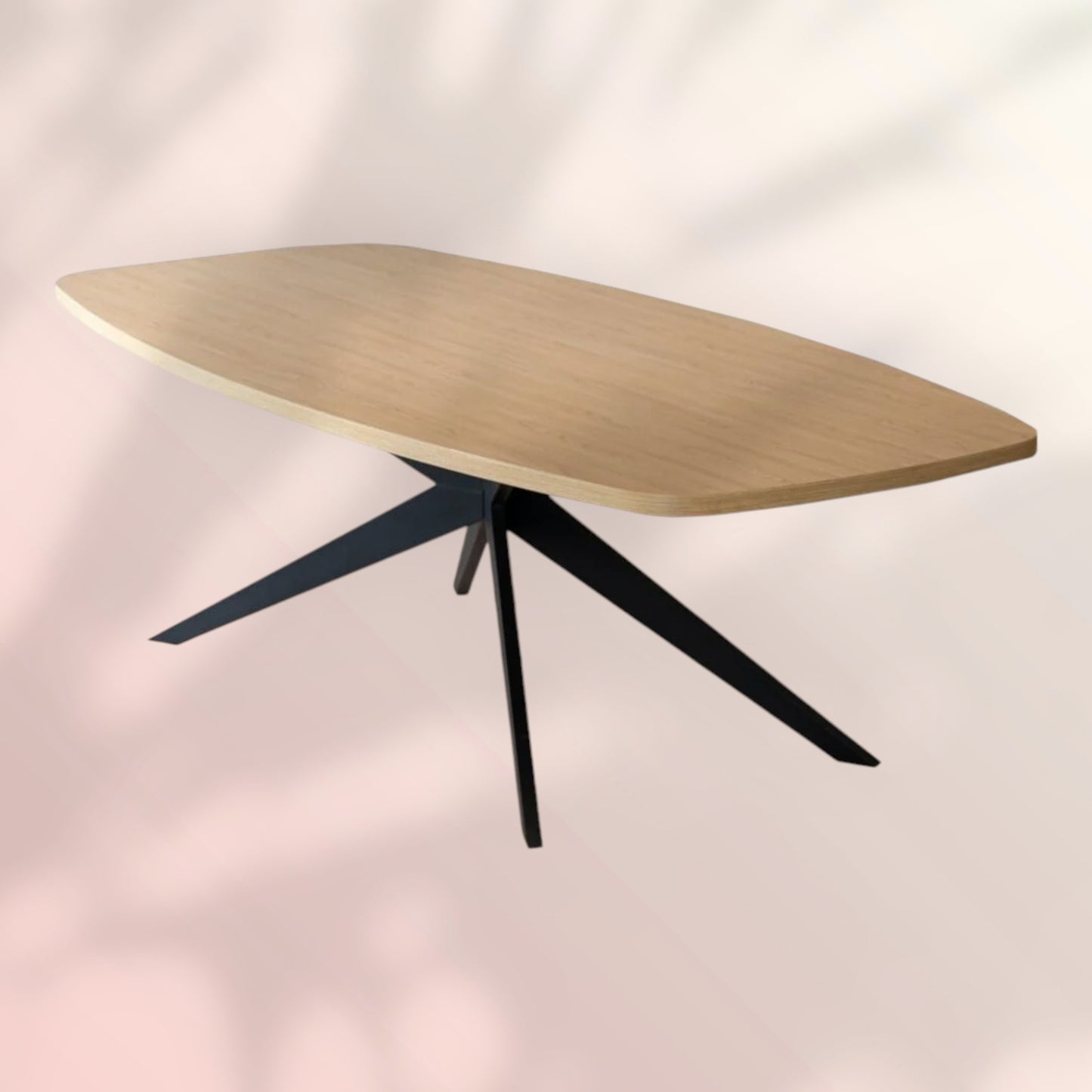 Eettafel Dio melamine eiken deens ovaal 240 x 120 cm