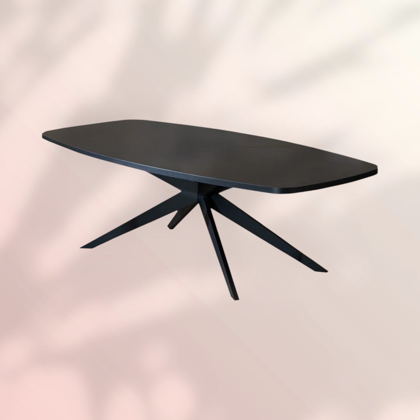Eettafel Dio melamine zwart deens ovaal 240 x 120 cm