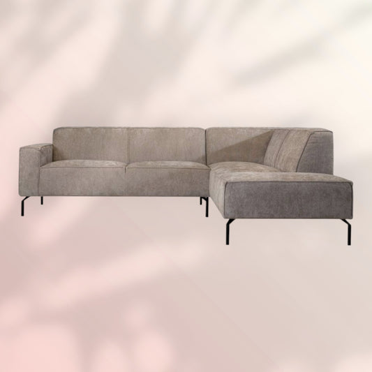Hoekbank Kansas stof gemêleerd taupe rechts