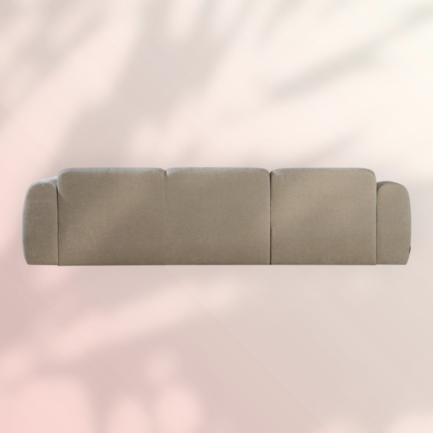 Hoekbank Maine chenille stof beige links
