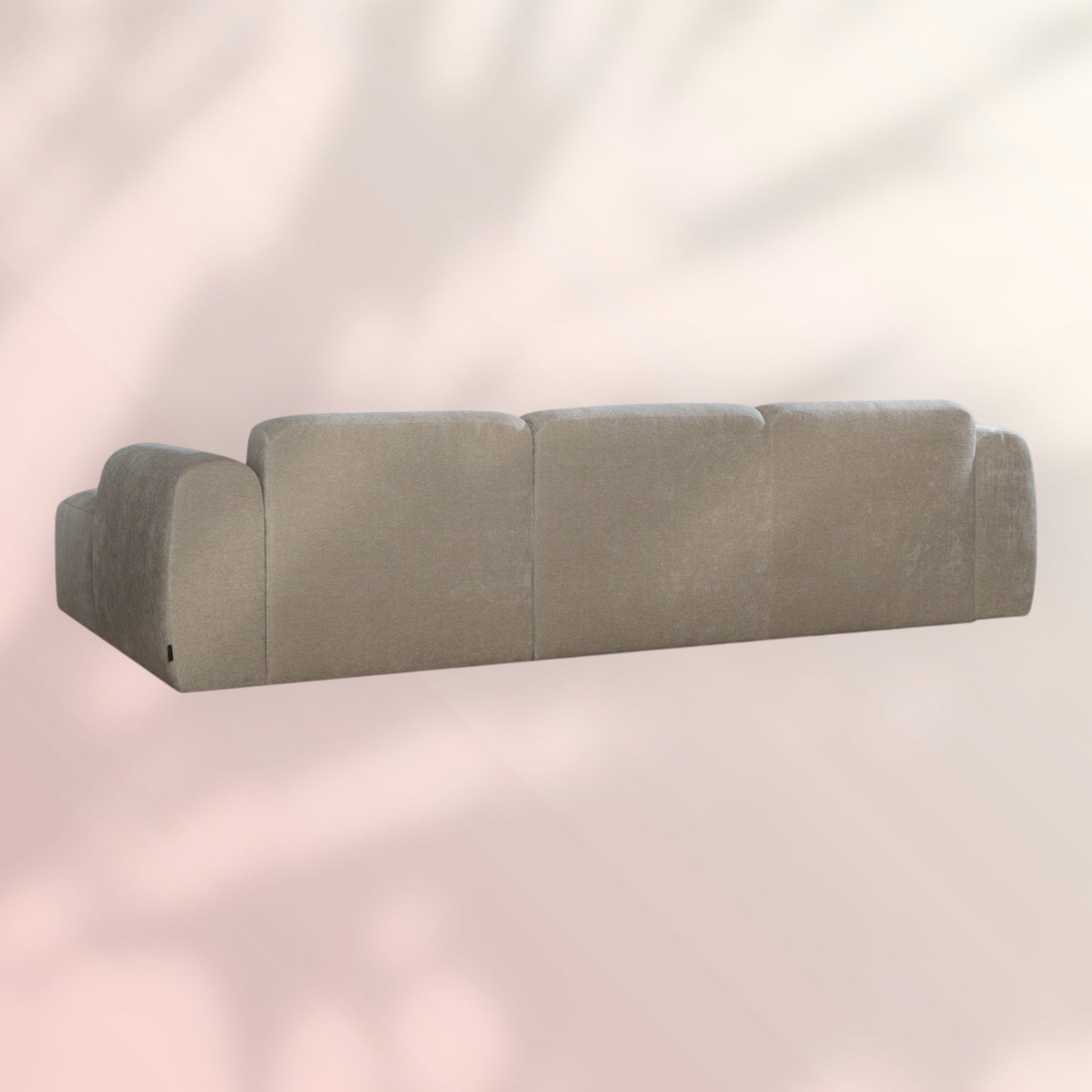 Hoekbank Maine chenille stof beige rechts