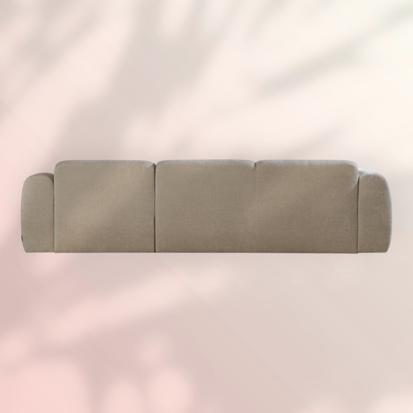 Hoekbank Maine chenille stof beige rechts