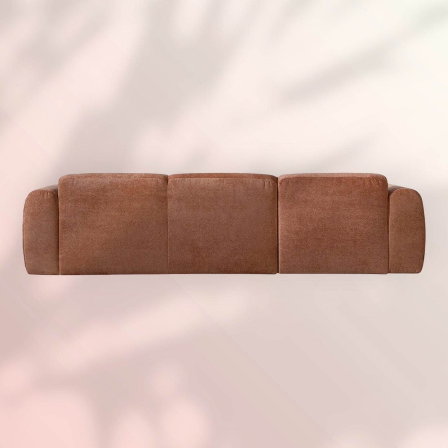 Hoekbank Maine gemêleerde stof terracotta links