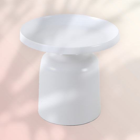 Salontafel Donna rond metaal wit