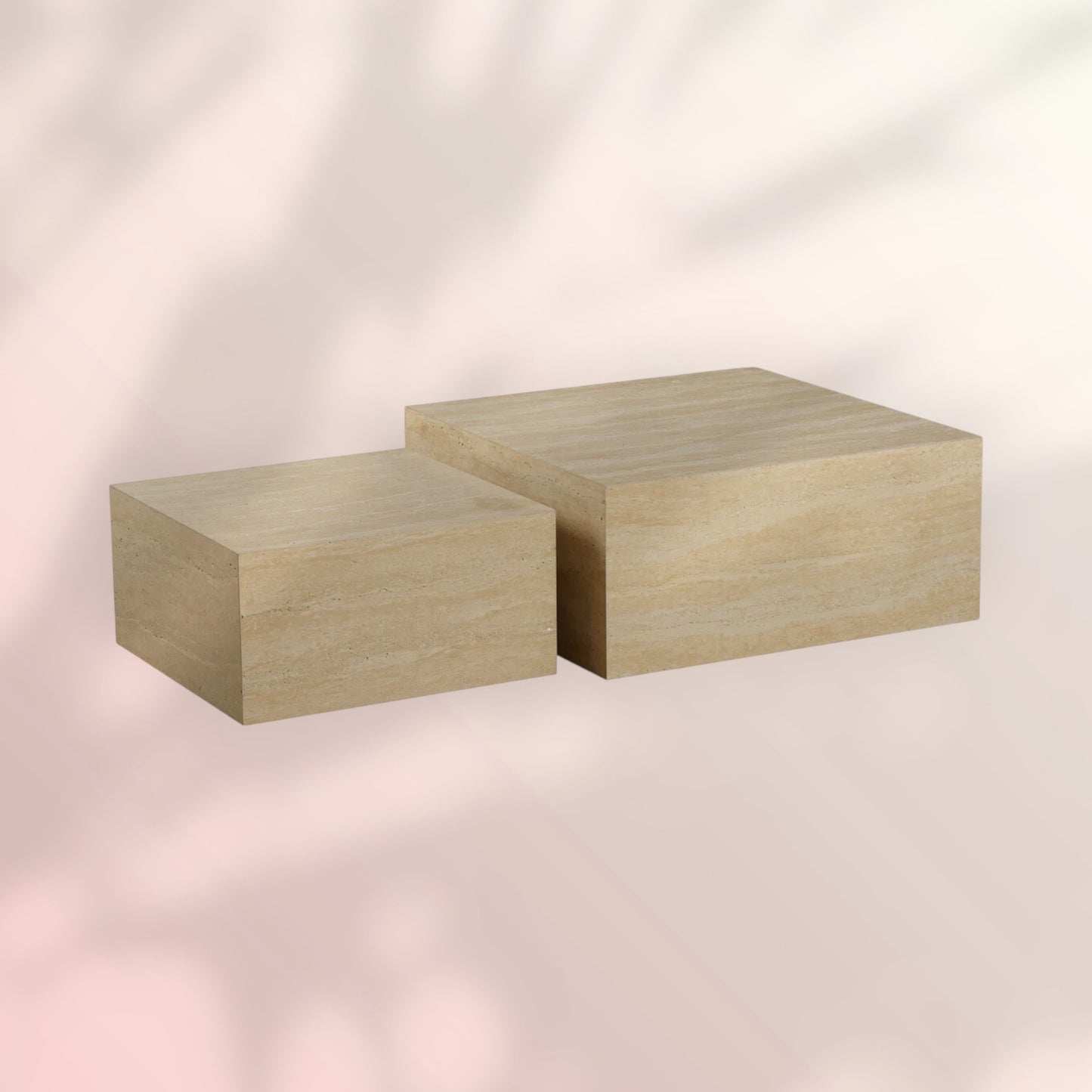 Salontafel/element Ace travertin 75x75x40