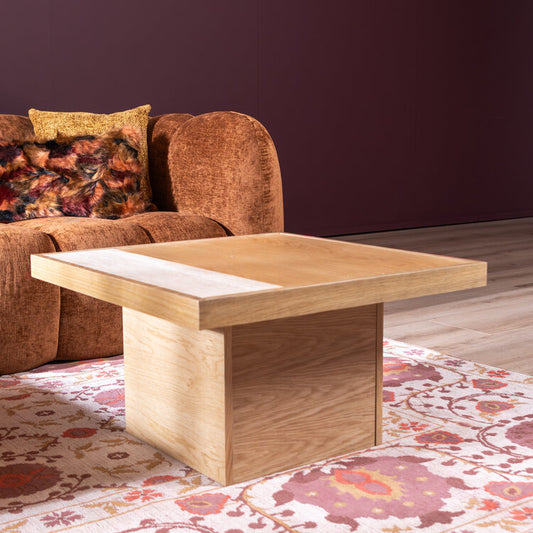 Salontafel Java 70x70 cm blank eiken