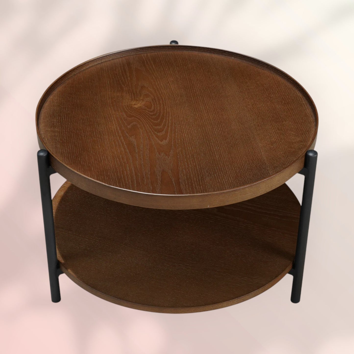 Salontafel Rio Ø58 cm rustiek eiken