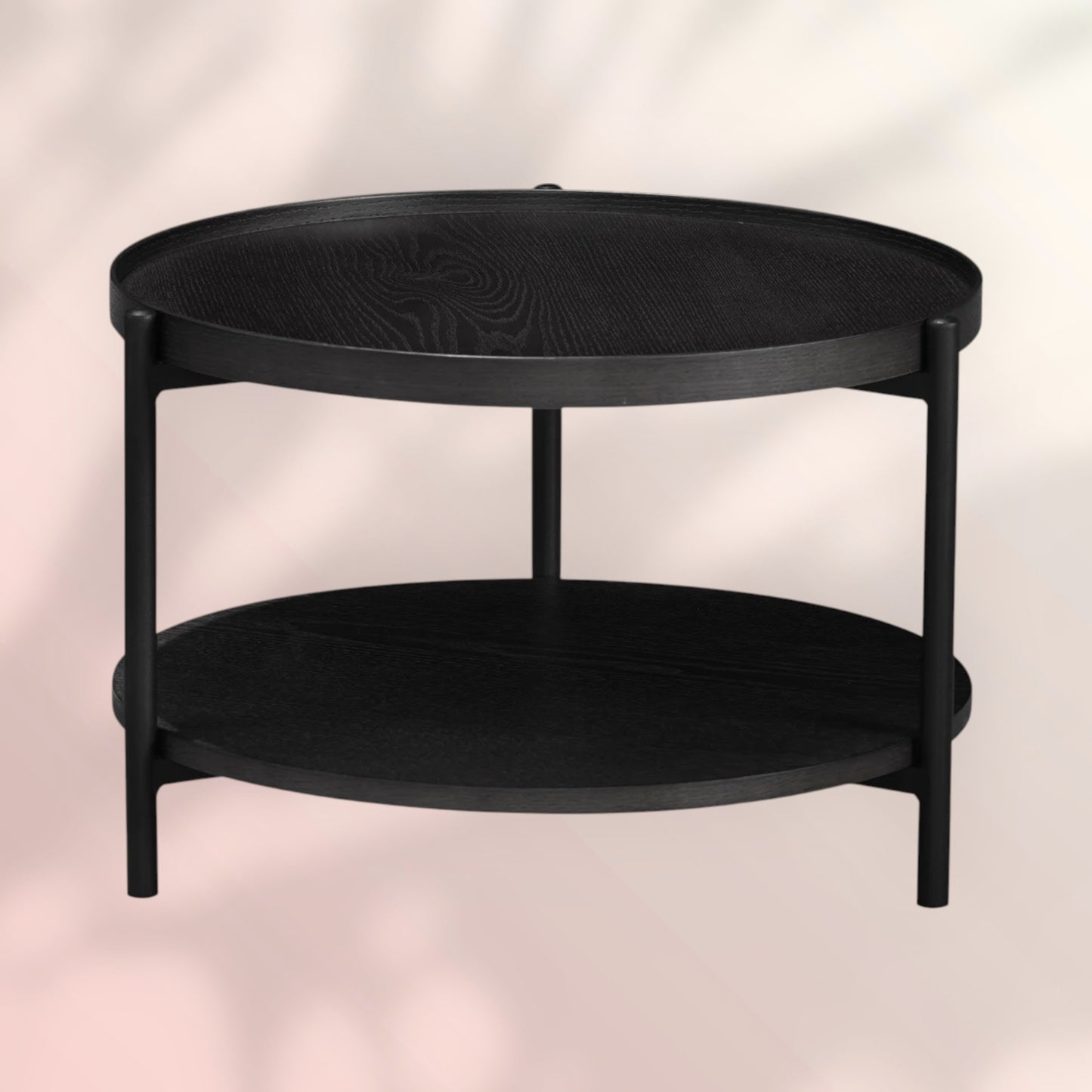 Salontafel Rio Ø58 cm zwart eiken