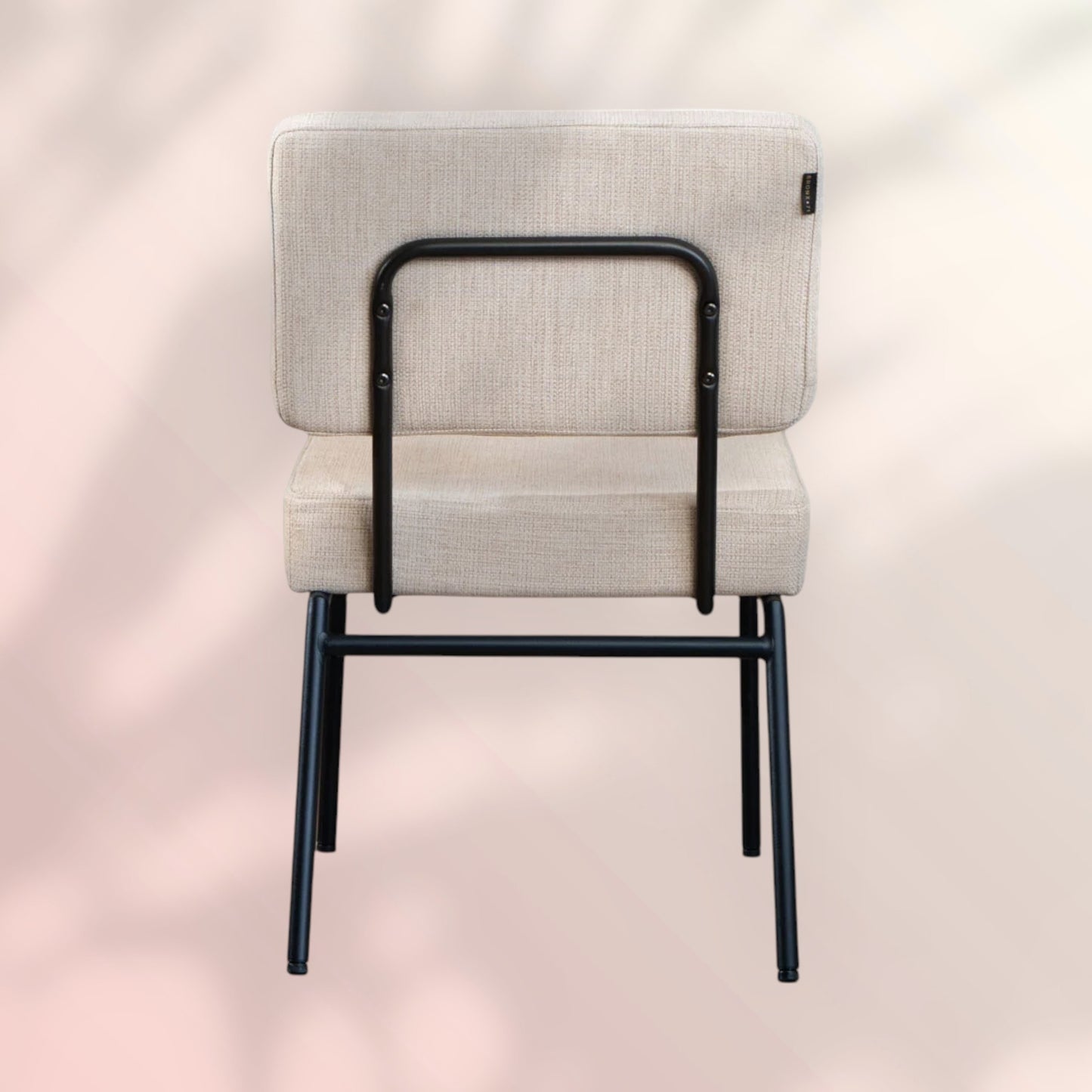 Scandinavische eetkamerstoel Espen beige gerecyclede stof