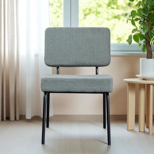 Scandinavische eetkamerstoel Espen groen gerecyclede stof