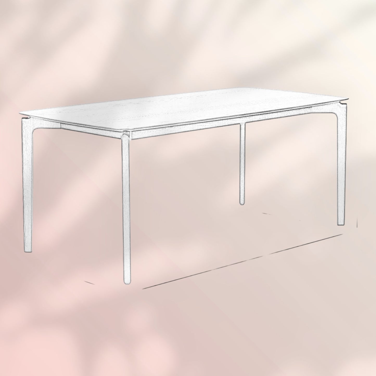 Scandinavische eettafel Cala walnoot 160 x 90 cm