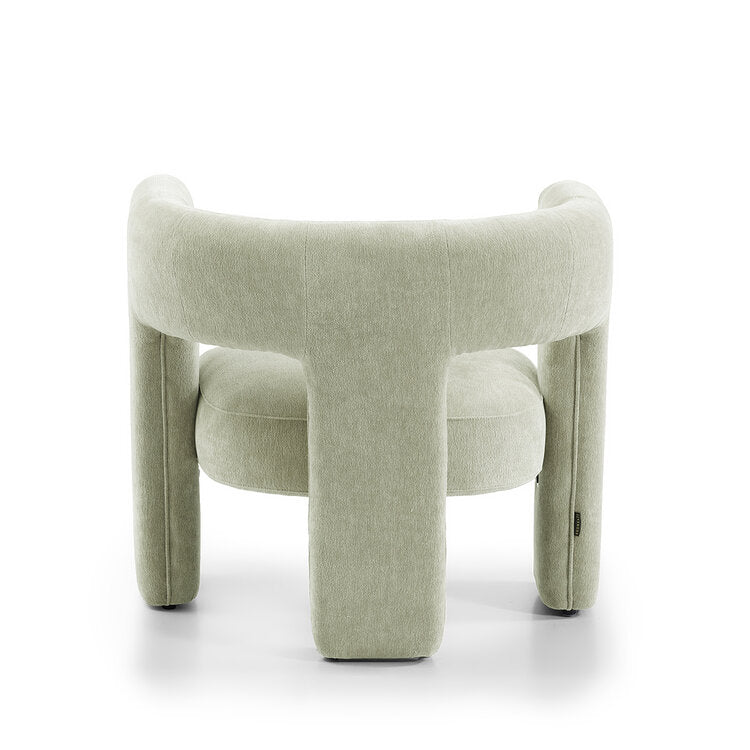 Scandinavische fauteuil Bibi chenille mintgroen