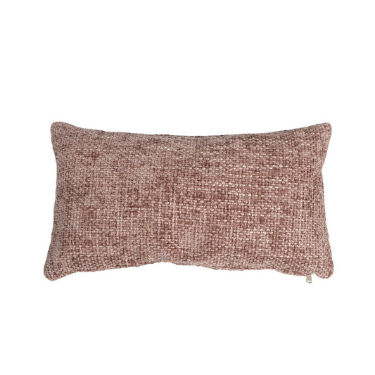 Sierkussen Feline chenille stof roze 25 x 45 cm