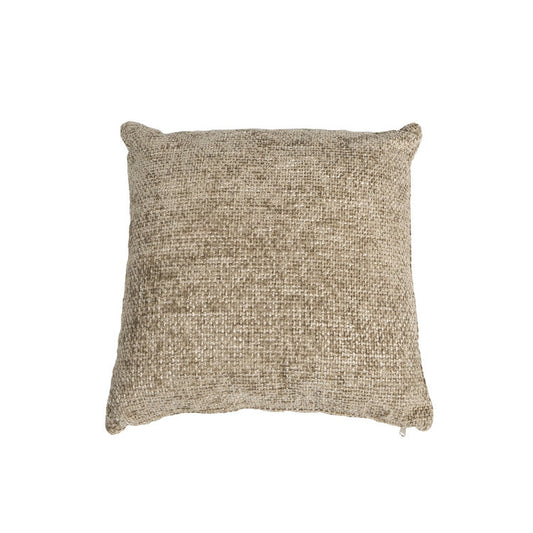 Sierkussen Feline chenille stof taupe 45 x 45 cm