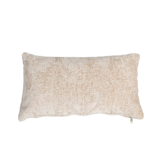 Sierkussen Juna chenille stof wit/beige 25 x 45 cm