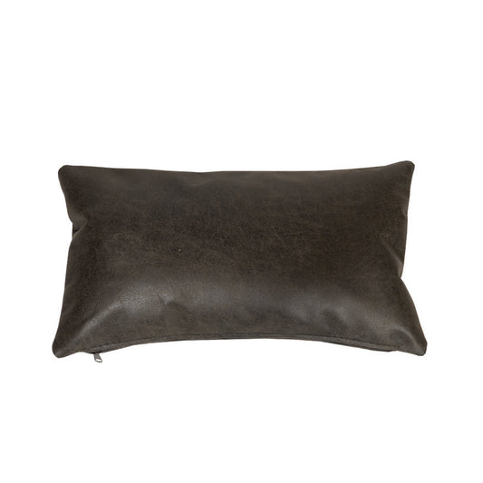 Sierkussen Kyla eco-leer antraciet 25 x 45 cm