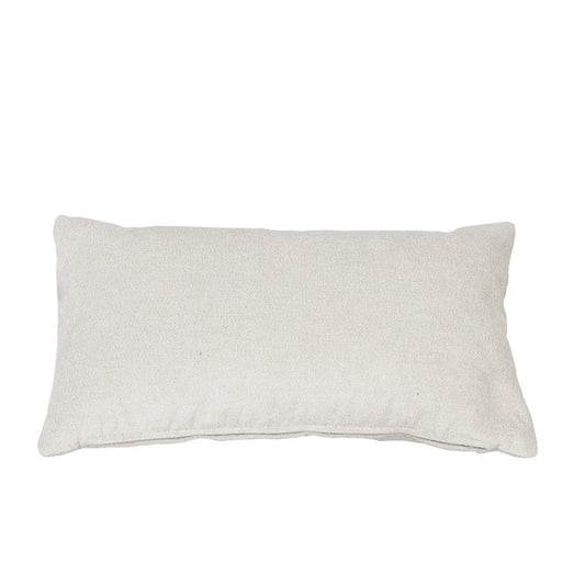 Sierkussen Myles stof gemêleerd wit 25 x 45 cm