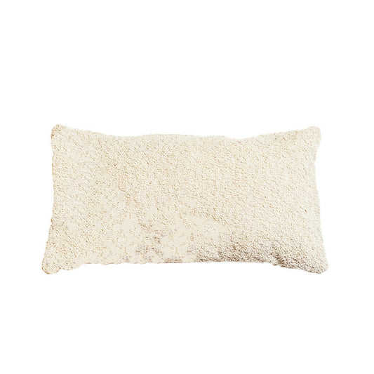 Sierkussen Nora bouclé stof wit 25 x 45 cm