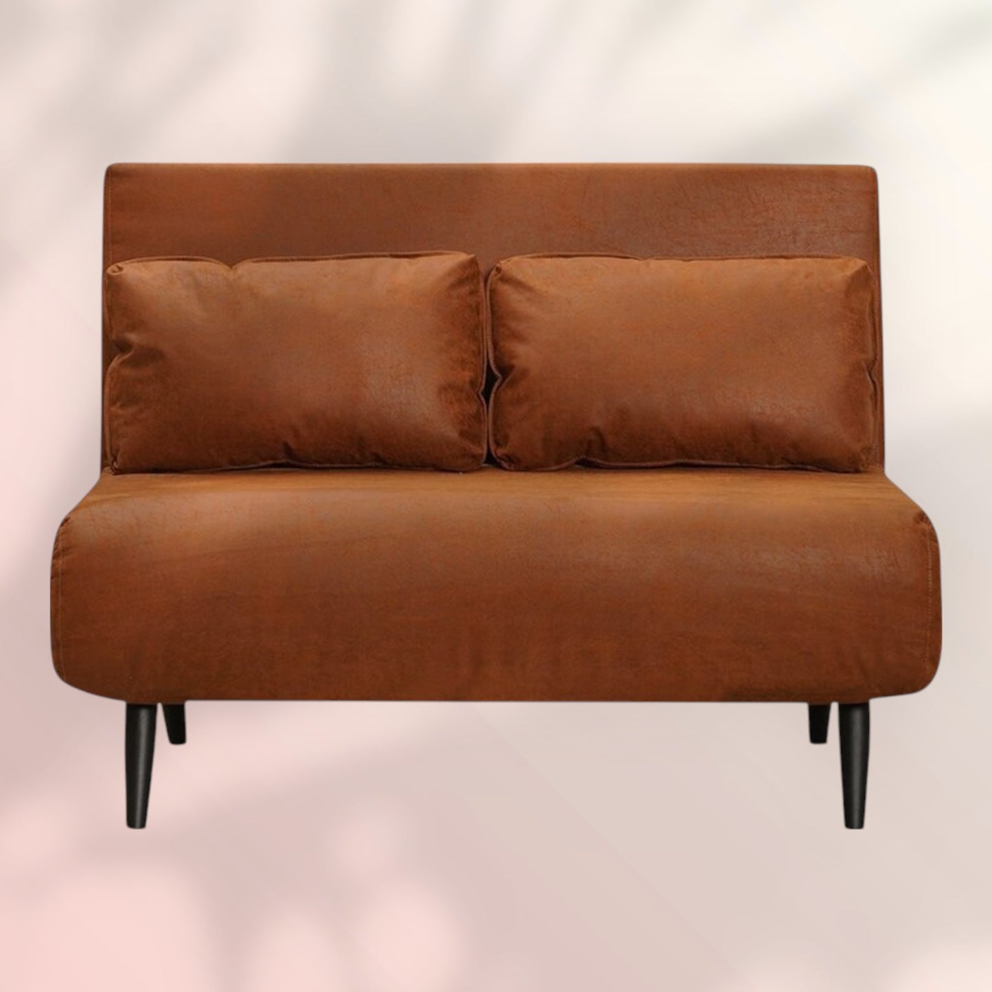 Slaapbank 1,5 persoons Kristian cognac eco-leer, stijlvol en comfortabel voor elke woonruimte. Perfect voor jouw interieur!