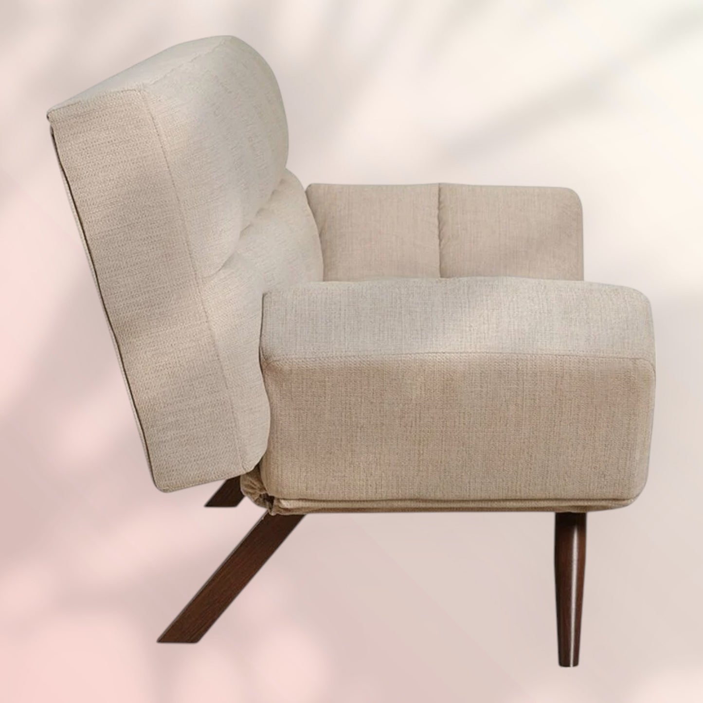Slaapbank 1,5 persoons Timo gerecyclede stof beige