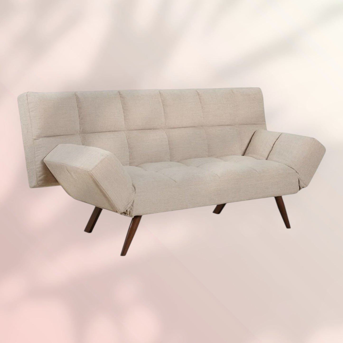 Slaapbank 1,5 persoons Timo gerecyclede stof beige