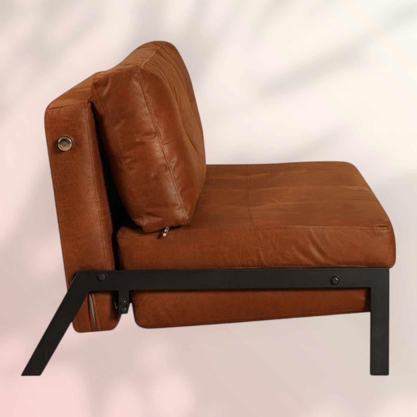 Slaapbank 2 persoons Mikko cognac eco-leer