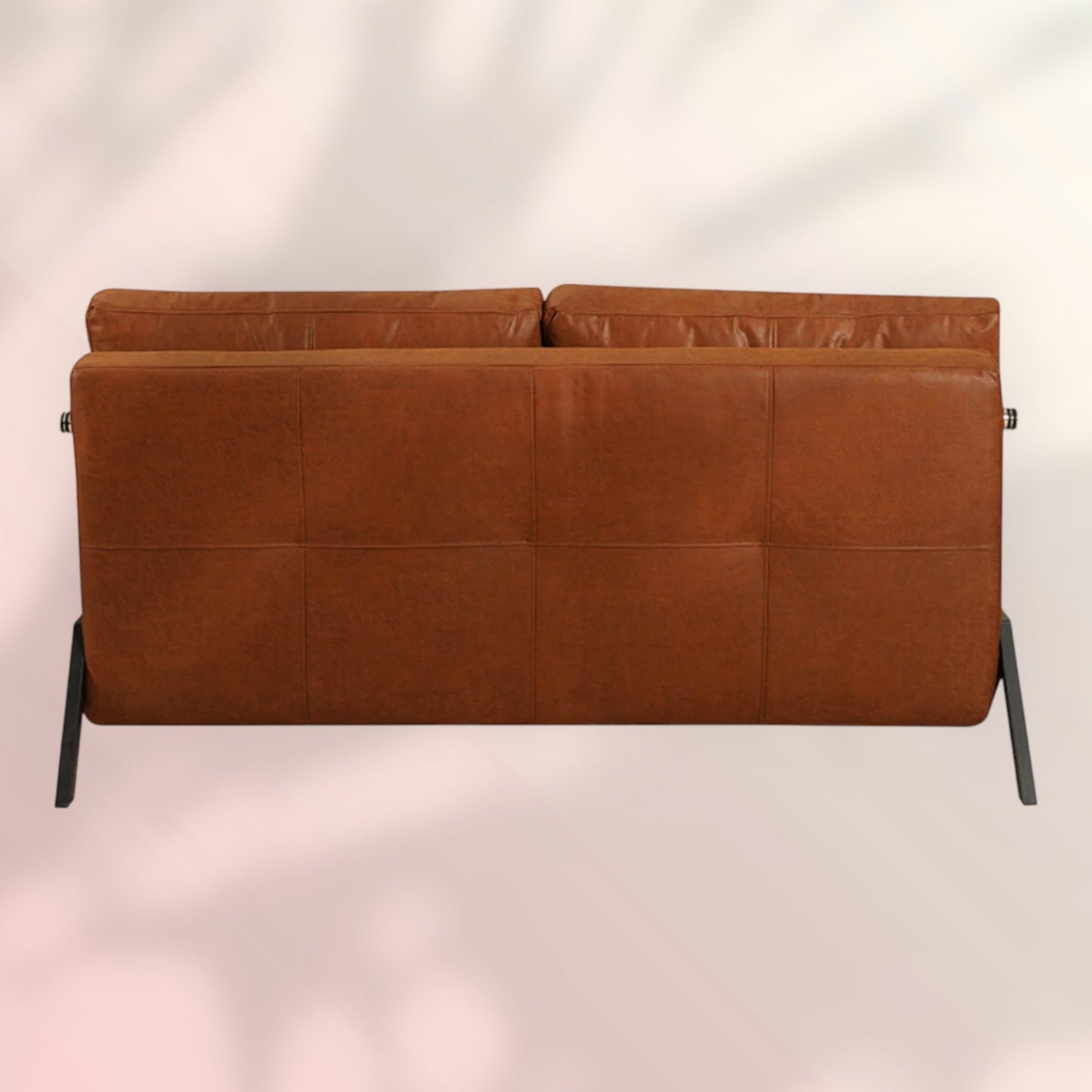 Slaapbank 2 persoons Mikko cognac eco-leer