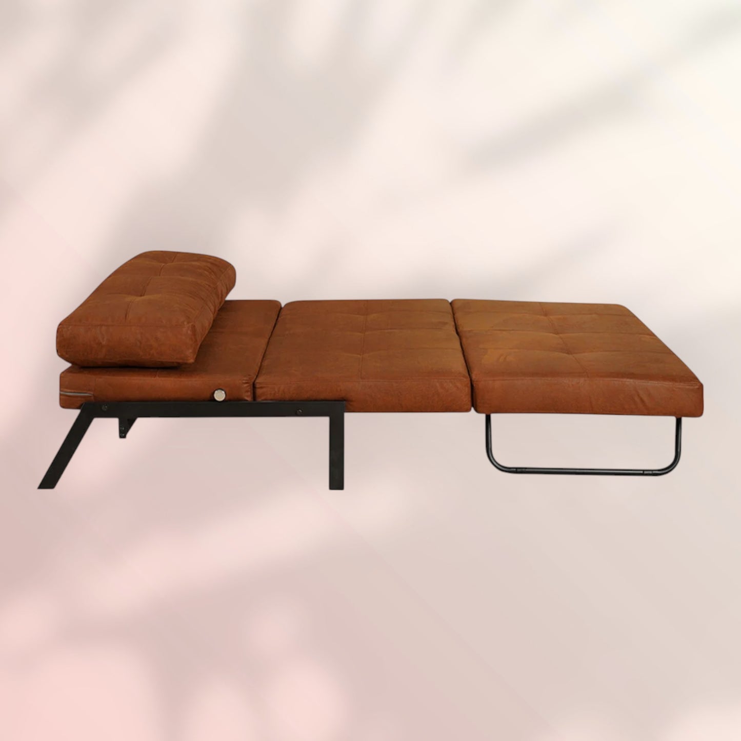 Slaapbank 2 persoons Mikko cognac eco-leer