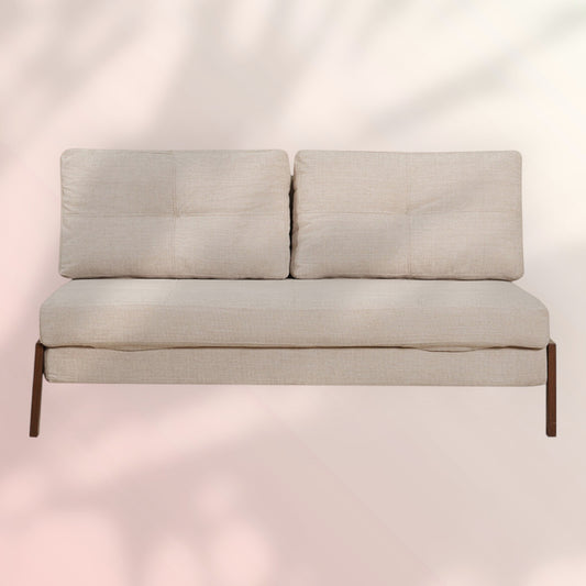 Slaapbank 2 persoons Mikko gerecyclede stof beige