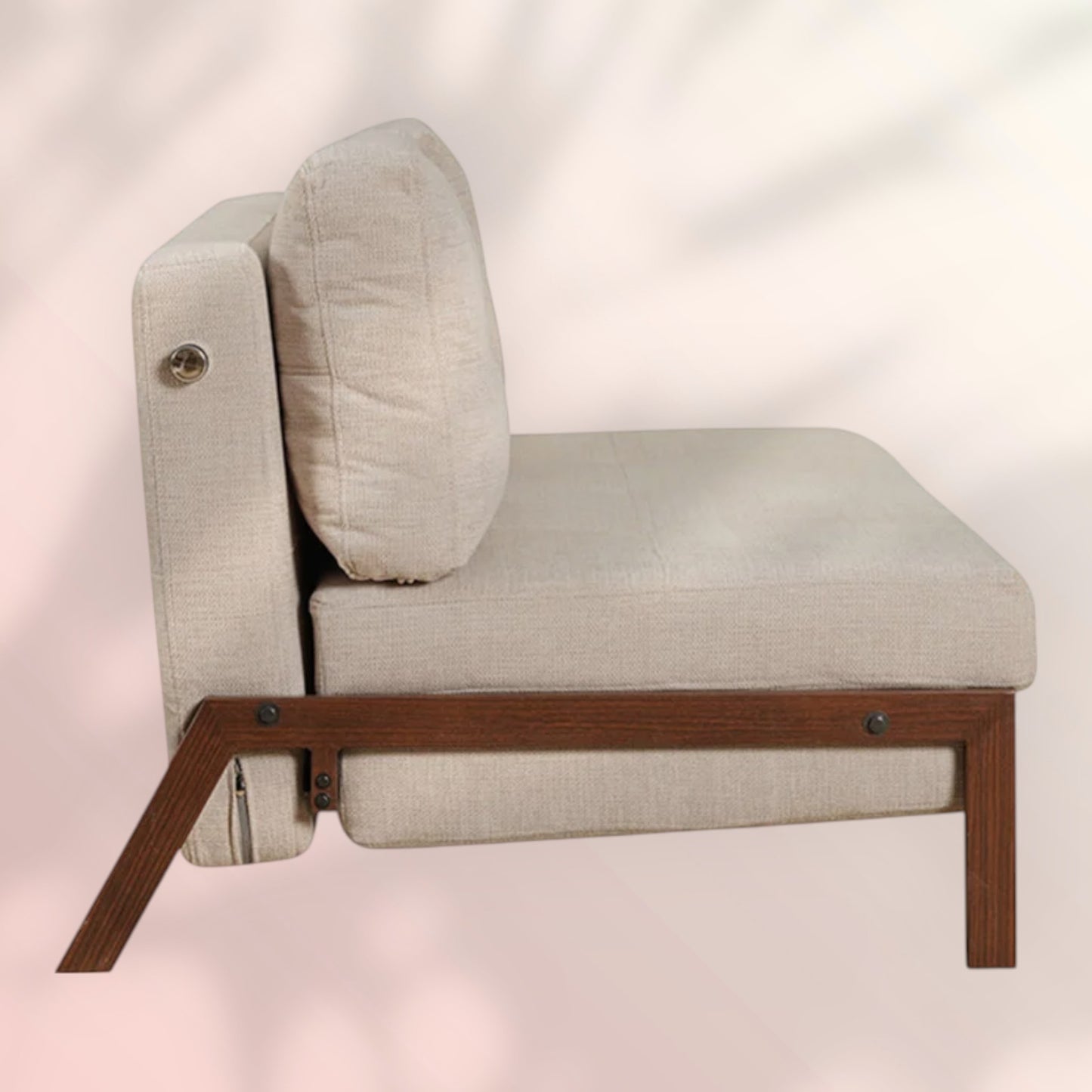 Slaapbank 2 persoons Mikko gerecyclede stof beige