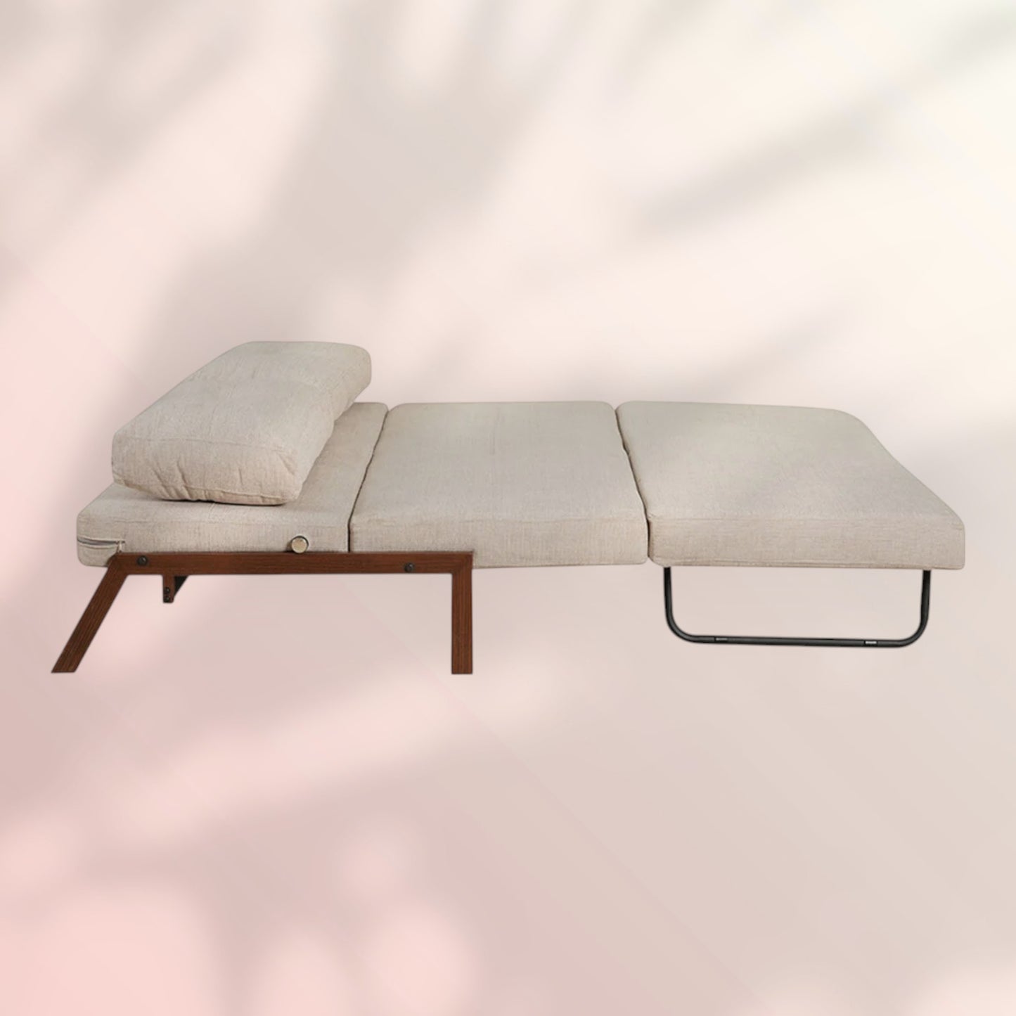 Slaapbank 2 persoons Mikko gerecyclede stof beige