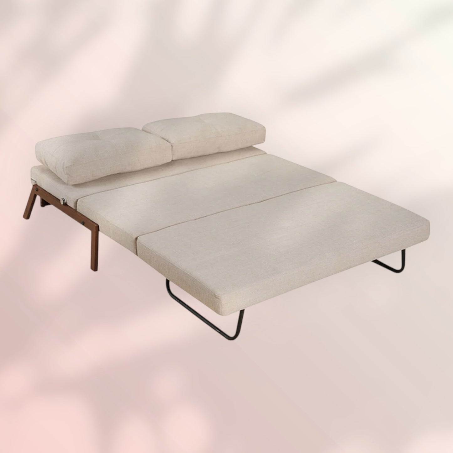 Slaapbank 2 persoons Mikko gerecyclede stof beige