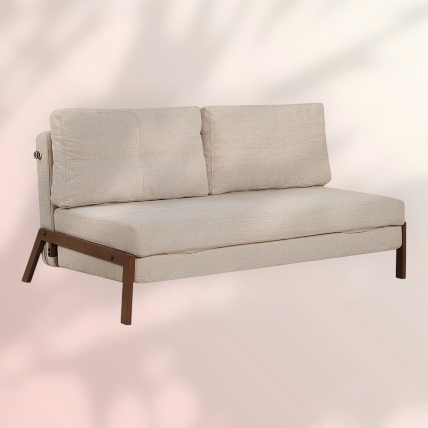 Slaapbank 2 persoons Mikko gerecyclede stof beige