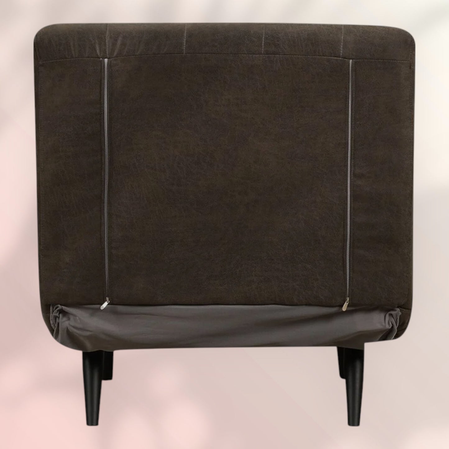 Slaapfauteuil Hanna antraciet eco-leer