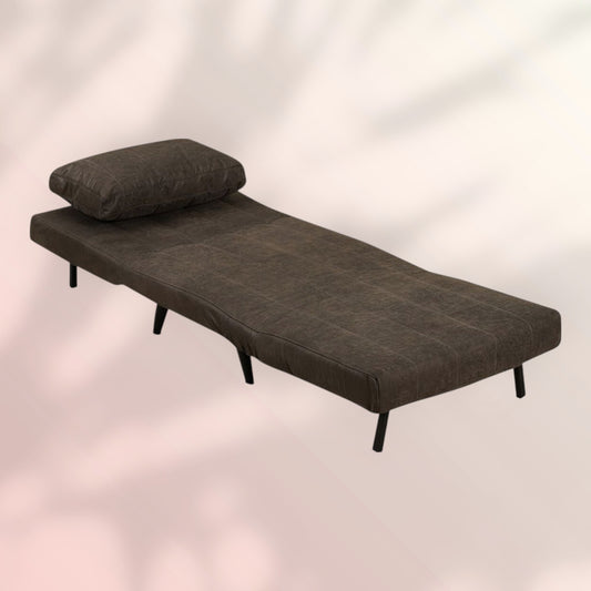 Slaapfauteuil Hanna antraciet eco-leer