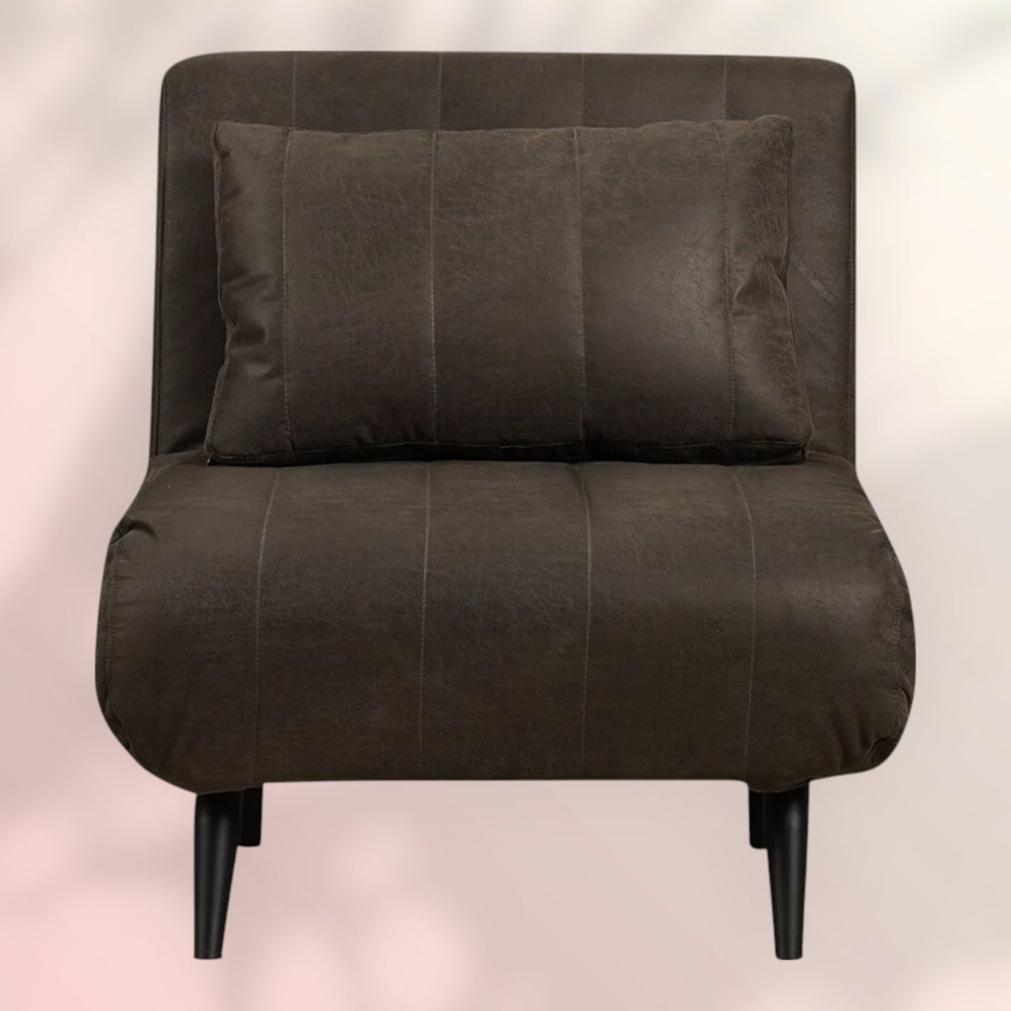 Slaapfauteuil Hanna antraciet eco-leer